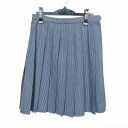 スクールスカート 夏物 w69-丈57 チェック 中学 高校 プリーツ 学生服 制服 女子 中古 HK3512
