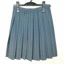 スクールスカート 冬物 w63-丈54 チェック 中学 高校 プリーツ 学生服 制服 女子 中古 HK3633
