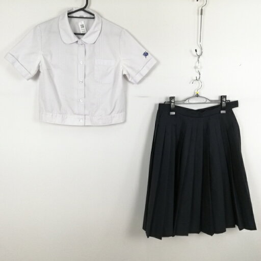 ブラウス スカート 上下2点セット 165A 富士ヨット 夏物 女子 学生服 鹿児島東高校 白 制服 中古 ランクC NA9566 ブラウス スカート 上下2点セット 165A 富士ヨット 夏物 女子 学生服 鹿児島東高校 白 制服 中古 ランクC NA9566
