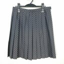 スクールスカート 大きいサイズ 冬物 w75-丈56 チェック 中学 高校 プリーツ 学生服 制服 女子 中古 HK4261