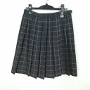 スクールスカート 夏物 w66-丈51 チェック 中学 高校 プリーツ 学生服 制服 女子 中古 HK4269
