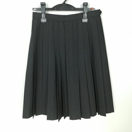 スクールスカート 夏物 w63-丈59 黒 中学 高校 プリーツ 学生服 制服 女子 中古 HK4367 スクールスカート 夏物 w63-丈59 黒 中学 高校 プリーツ 学生服 制服 女子 中古 HK4367