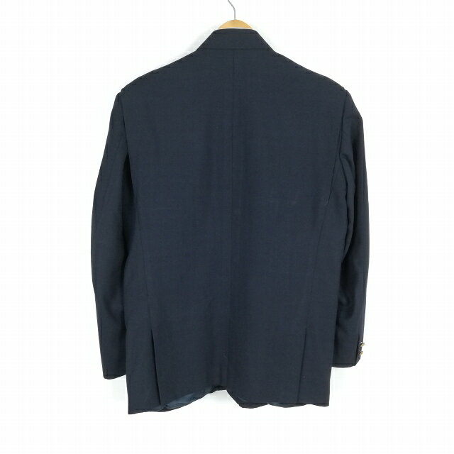 学生服 学ラン 180A 男子 富士ヨット 上着 ウール混 学校指定制服 ラウンドカラー 紺 中古 ランクC a3 JJ6718