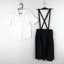 ブラウス スカート 上下2点セット 170A 富士ヨット 夏物 女子 学生服 中学 高校 白 制服 中古 ランクC NA9769