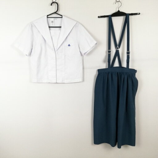 セーラー服 スカート 上下2点セット 160A 夏物 女子 学生服 高知小津高校 白 制服 中古 ランクC EY0529 セーラー服 スカート 上下2点セット 160A 夏物 女子 学生服 高知小津高校 白 制服 中古 ランクC EY0529