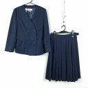 イートン スカート 上下2点セット 170A 大きいサイズ カンコー 冬物 女子 学生服 中学 高校 紺 制服 中古 ランクC EY0537