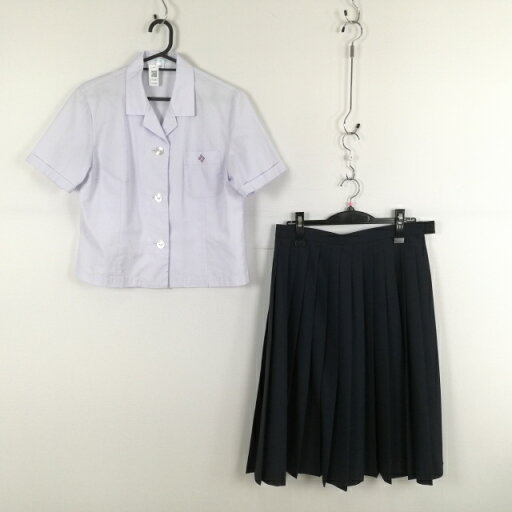 ブラウス スカート 上下2点セット 大きいサイズ 夏物 女子 学生服 高知土佐高校 白 制服 中古 ランクC EY0545 ブラウス スカート 上下2点セット 大きいサイズ 夏物 女子 学生服 高知土佐高校 白 制服 中古 ランクC EY0545