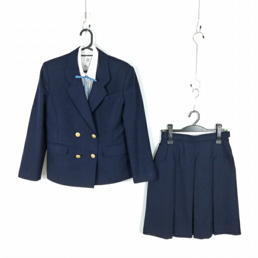 ブレザー スカート 紐タイ 上下4点セット 指定 160A 富士ヨット 冬物 女子 学生服 岡山倉敷商業高校 紺 制服 中古 ランクC EY6475 ブレザー スカート 紐タイ 上下4点セット 指定 160A 富士ヨット 冬物 女子 学生服 岡山倉敷商業高校 紺 制服 中古 ランクC EY6475