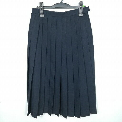 スクールスカート 夏物 w66-丈76 紺 中学 高校 プリーツ 学生服 制服 女子 中古 HK4413 スクールスカート 夏物 w66-丈76 紺 中学 高校 プリーツ 学生服 制服 女子 中古 HK4413