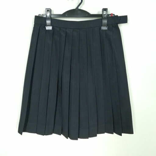 スクールスカート 夏物 w63-丈52 黒 中学 高校 プリーツ 学生服 制服 女子 中古 HK4576 スクールスカート 夏物 w63-丈52 黒 中学 高校 プリーツ 学生服 制服 女子 中古 HK4576
