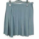 スクールスカート 冬物 w69-丈51 グレー 中学 高校 プリーツ 学生服 制服 女子 中古 HK4591