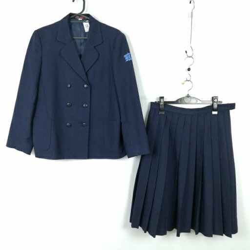 ブレザー スカート 上下2点セット 165A 大きいサイズ 冬物 女子 学生服 兵庫松崎中学 紺 制服 中古 ランクC EY0053 ブレザー スカート 上下2点セット 165A 大きいサイズ 冬物 女子 学生服 兵庫松崎中学 紺 制服 中古 ランクC EY0053