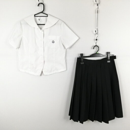 セーラー服 スカート 上下2点セット M 夏物 女子 学生服 福岡柏陵高校 白 制服 中古 ランクC EY0099 セーラー服 スカート 上下2点セット M 夏物 女子 学生服 福岡柏陵高校 白 制服 中古 ランクC EY0099