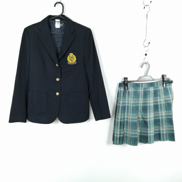 コスプレ ブレザー ミニスカート 上下2点セット 女子 学生服 中学 高校 紺 イーストボーイ 制服 中古 GM1952
