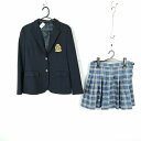 コスプレ ブレザー ミニスカート 上下2点セット 160A 女子 学生服 中学 高校 紺 イーストボーイ 制服 中古 GM1953