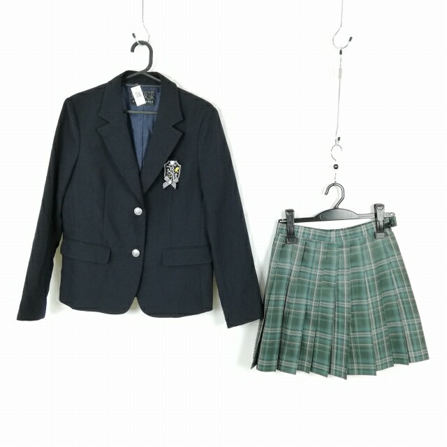 コスプレ ブレザー ミニスカート 上下2点セット 165A 女子 学生服 中学 高校 紺 制服 中古 GM1955