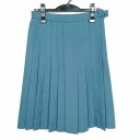 スクールスカート 夏物 w63-丈60 グレー 中学 高校 プリーツ 学生服 制服 女子 中古 HK4696