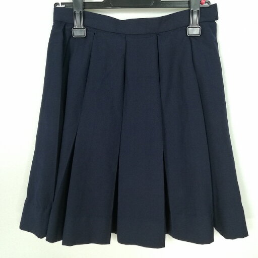 スクールスカート 冬物 w63-丈49 紺 中学 高校 プリーツ 学生服 制服 女子 中古 HK8430 スクールスカート 冬物 w63-丈49 紺 中学 高校 プリーツ 学生服 制服 女子 中古 HK8430