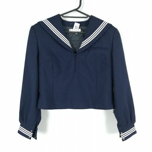 セーラー服 上着 155A オリーブデオリーブ 冬物 白3本線 女子 学生服 中学 高校 紺 制服 中古 ランクC NA6683 セーラー服 上着 155A オリーブデオリーブ 冬物 白3本線 女子 学生服 中学 高校 紺 制服 中古 ランクC NA6683