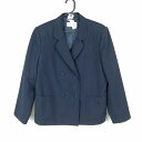 ブレザー 上着 大きいサイズ 冬物 女子 学生服 中学 高校 紺 制服 中古 ランクC NA7043