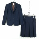 ブレザー スカート 上下2点セット 165A 富士ヨット 冬物 女子 学生服 三国丘高校 紺 制服 中古 ランクC NA7112