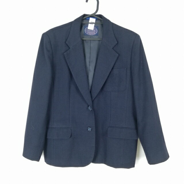 ブレザー 上着 大きいサイズ 特大 冬物 女子 学生服 中学 高校 紺 制服 中古 ランクC NA7128