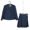 イートン スカート 上下2点セット 大きいサイズ トンボ 冬物 女子 学生服 中学 高校 紺 制服 中古 ランクC NA7130