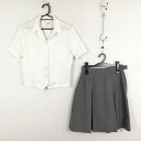 ブラウス スカート 上下2点セット カンコー 夏物 女子 学生服 中学 高校 白 制服 中古 ランクC NA7141