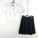 ブラウス スカート 上下2点セット 160A 夏物 女子 学生服 中学 高校 白 制服 中古 ランクC NA7143