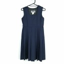 ジャンパースカート 140 バスト74 ウエスト66 冬物 女子 学生服 中学 高校 紺 制服 中古 ランクC NA8794