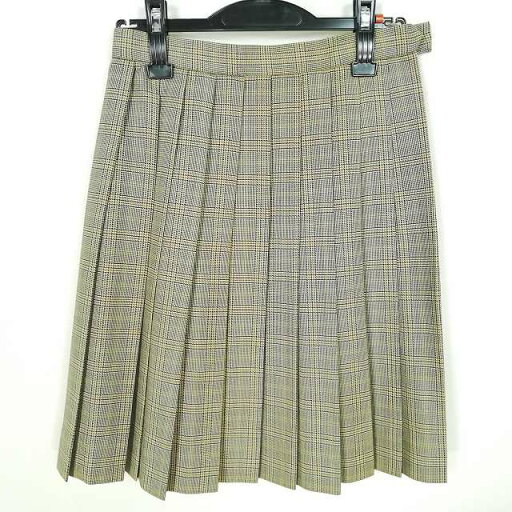 スクールスカート 冬物 w60-丈52 チェック 三重高田学苑中学高校 プリーツ 学生服 制服 女子 中古 HK1137 スクールスカート 冬物 w60-丈52 チェック 三重高田学苑中学高校 プリーツ 学生服 制服 女子 中古 HK1137