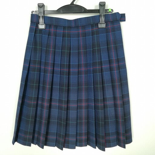 スクールスカート 冬物 w66-丈55 チェック 中学 高校 プリーツ 学生服 制服 女子 中古 HK8976 スクールスカート 冬物 w66-丈55 チェック 中学 高校 プリーツ 学生服 制服 女子 中古 HK8976
