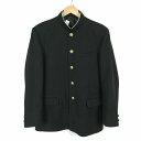 学生服 学ラン 185A 男子 上着 丸洗い可 標準型学生服 ラウンドカラー カシドス 黒 中古 ランクC a3 JJ6495