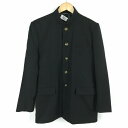学生服 学ラン 約170A 男子 上着 標準型学生服 詰襟 カシドス 黒 中古 ランクC a3 JJ6499