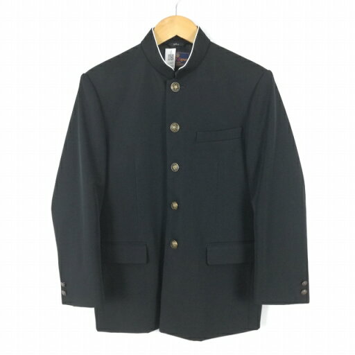 学生服 学ラン 165A 男子 上着 丸洗い可 ウール混 ラウンドカラー カシドス 黒 中古 ランクC a3 JJ6507 学生服 学ラン 165A 男子 上着 丸洗い可 ウール混 ラウンドカラー カシドス 黒 中古 ランクC a3 JJ6507