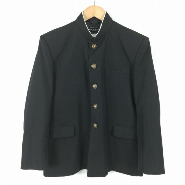 学生服 学ラン 約165A 男子 上着 ラウンドカラー カシドス 黒 中古 ランクC a3 JJ6528