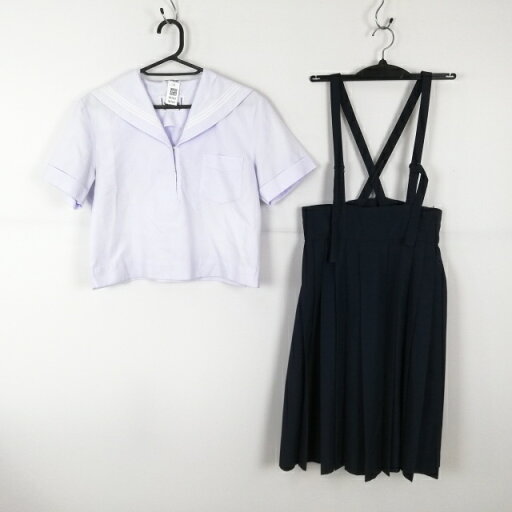 セーラー服 スカート 上下2点セット 夏物 白3本線 女子 学生服 中学 高校 白 制服 中古 ランクC NA7681 セーラー服 スカート 上下2点セット 夏物 白3本線 女子 学生服 中学 高校 白 制服 中古 ランクC NA7681