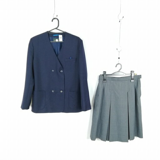 イートン スカート 上下2点セット 160A 冬物 女子 学生服 中学 高校 紺 制服 中古 ランクC NA7772 イートン スカート 上下2点セット 160A 冬物 女子 学生服 中学 高校 紺 制服 中古 ランクC NA7772
