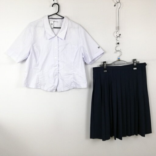ブラウス スカート 上下2点セット 大きいサイズ 特大 夏物 女子 学生服 宮崎日章学園高校 白 制服 中古 ランクC NA7781 ブラウス スカート 上下2点セット 大きいサイズ 特大 夏物 女子 学生服 宮崎日章学園高校 白 制服 中古 ランクC NA7781