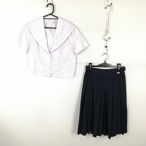 セーラー服 スカート 上下2点セット 160A トンボ 夏物 白3本線 女子 学生服 中学 高校 白 制服 中古 ランクC NA7913 セーラー服 スカート 上下2点セット 160A トンボ 夏物 白3本線 女子 学生服 中学 高校 白 制服 中古 ランクC NA7913