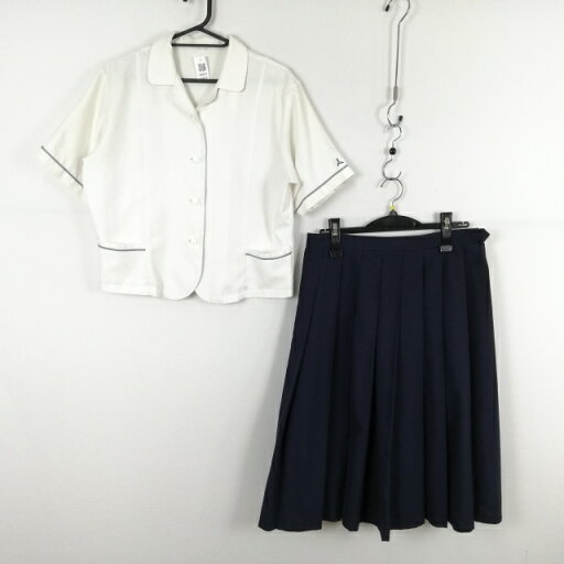 ブラウス スカート 上下2点セット 大きいサイズ 夏物 女子 学生服 福岡伝習館高校 白 制服 中古 ランクC NA8095 ブラウス スカート 上下2点セット 大きいサイズ 夏物 女子 学生服 福岡伝習館高校 白 制服 中古 ランクC NA8095