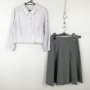 ブラウス スカート 上下2点セット 大きいサイズ 特大 中間服 女子 学生服 中学 高校 白 制服 中古 ランクC NA8163