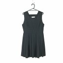 ジャンパースカート 160A バスト88 ウエスト76 オリーブデオリーブ 冬物 女子 学生服 中学 高校 黒 制服 中古 ランクC NA8889