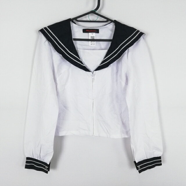 コスプレ セーラー服 上着 白2本線 女子 学生服 中学 高校 白 制服 中古 GM1544