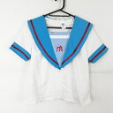コスプレ セーラー服 上着 S 赤1本線 女子 学生服 中学 高校 白 制服 中古 GM1811