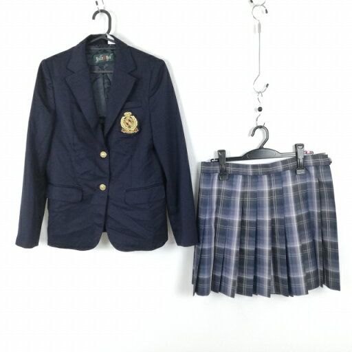 コスプレ ブレザー ミニスカート 上下2点セット 女子 学生服 中学 高校 紺 制服 中古 GM1980 コスプレ ブレザー ミニスカート 上下2点セット 女子 学生服 中学 高校 紺 制服 中古 GM1980