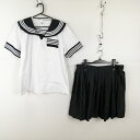 コスプレ セーラー服 スカート 上下2点セット 3XL 大きいサイズ 白3本線 女子 学生服 中学 高校 白 制服 中古 GM1994