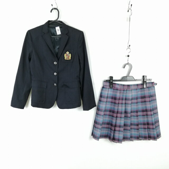 コスプレ ブレザー ミニスカート 上下2点セット 150A 女子 学生服 中学 高校 紺 制服 中古 GM2004
