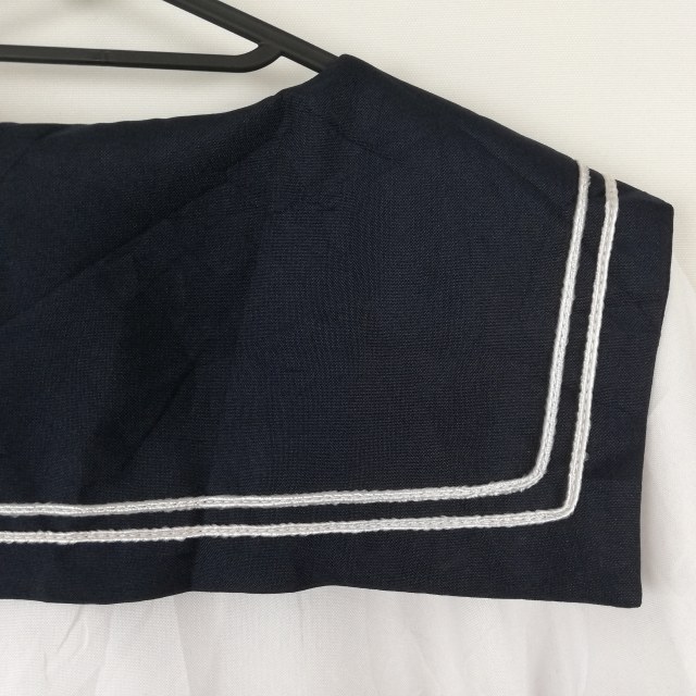 コスプレ セーラー服 スカート 上下2点セット 白2本線 女子 学生服 中学 高校 白 制服 中古 GM2019