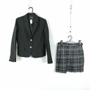 コスプレ ブレザー ミニスカート 上下2点セット 160 女子 学生服 中学 高校 黒 制服 中古 GM2028